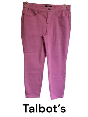 Talbot's Rose-Pink Crop Jegging    6 PETITE   Spring/Summer     #10